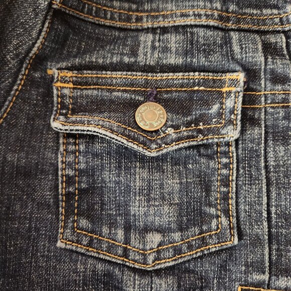 Y2K Vintage 1969 Pleated Genuine Jean Jacket Size Small (Made in the US) - Picture 6 of 13